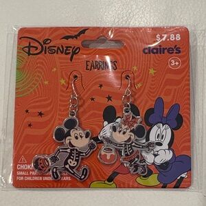 Disney Halloween Mickey Mouse Earrings - Black and White